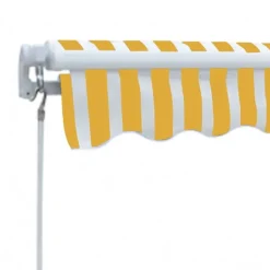 vidaXL Auvent pliable manuel 300 cm Jaune/blanc