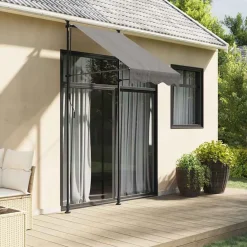 Pelouses & Jardins-vidaXL Auvent rétractable 100x150 m tissu et acier Anthracite