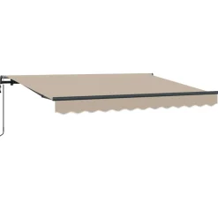 vidaXL Auvent Rétractable Beige 250 x 200 cm tissu