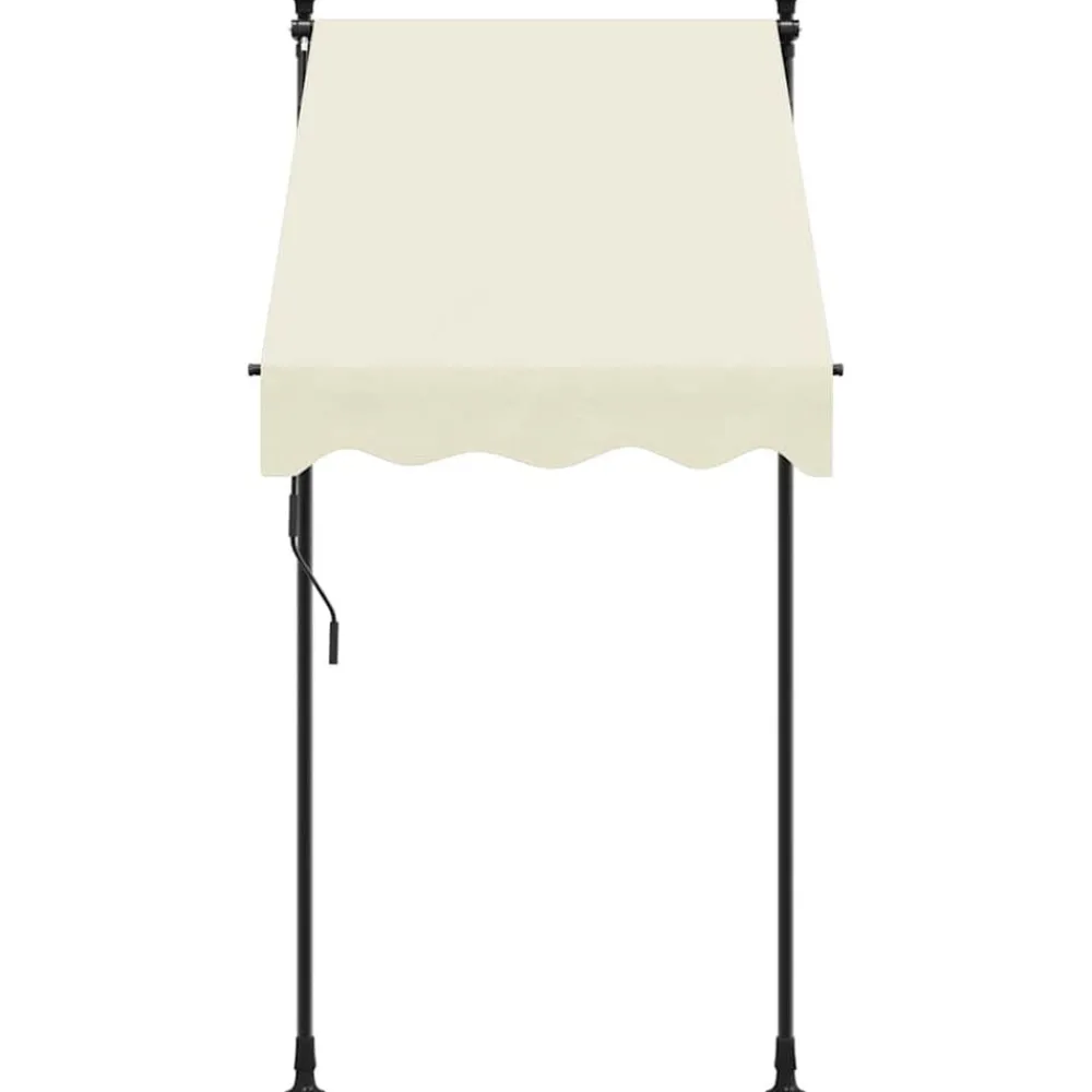 vidaXL Auvent rétractable crème 100x150 m tissu et acier