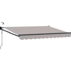 vidaXL Auvent rétractable électrique Gris clair 3 x 2,5 m