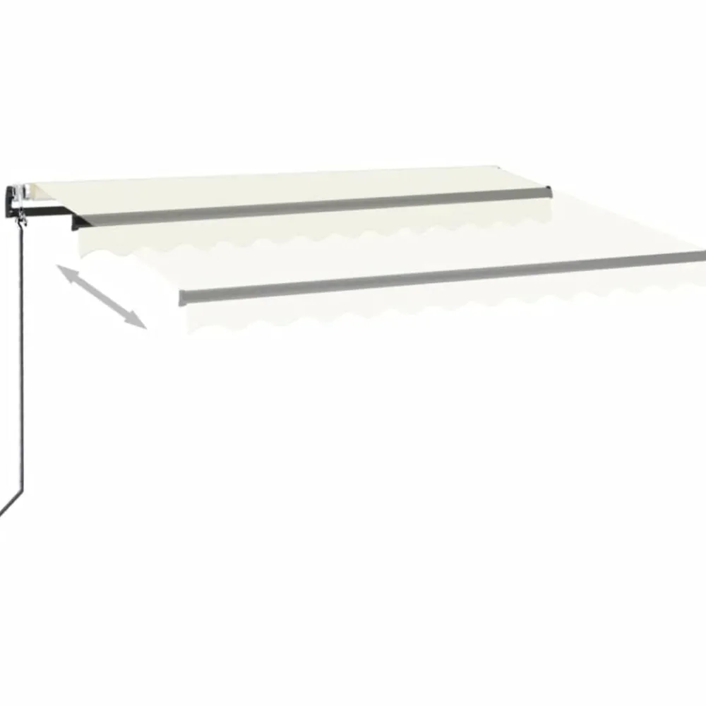 vidaXL Auvent rétractable automatique 350x250 cm Crème