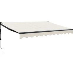 Pelouses & Jardins-vidaXL Auvent rétractable automatique crème 3x2,5 m Crème