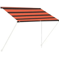 Pelouses & Jardins-vidaXL Auvent rétractable 100x150 cm orange et marron