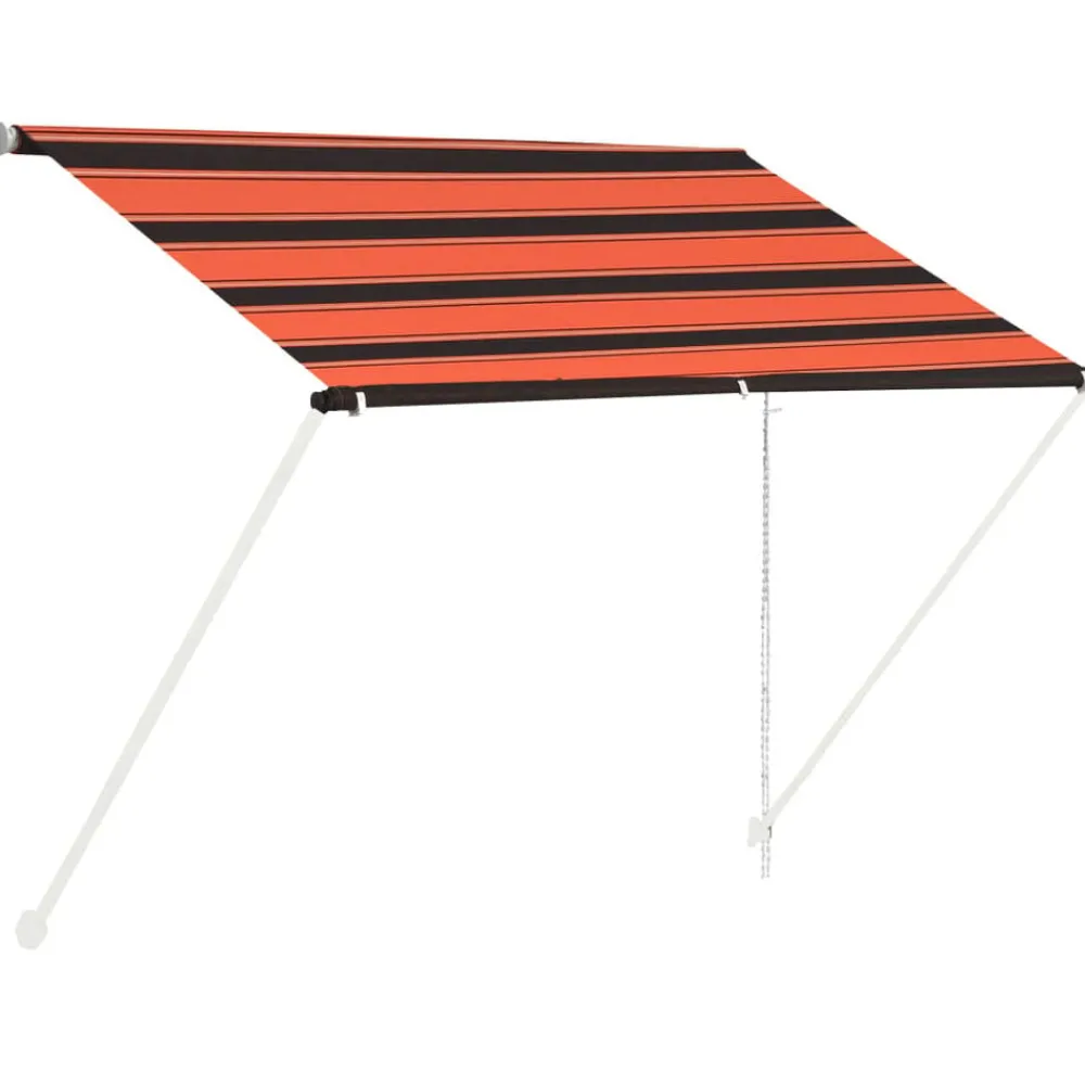 Pelouses & Jardins-vidaXL Auvent rétractable 100x150 cm orange et marron