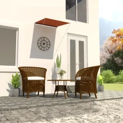 Pelouses & Jardins-vidaXL Auvent rétractable 100x150 cm orange et marron