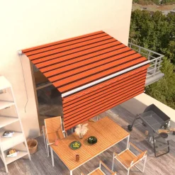 vidaXL Auvent rétractable manuel avec store 3x2,5 m