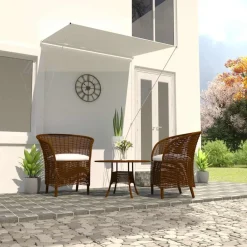 vidaXL Auvent rétractable 150x150 cm Crème