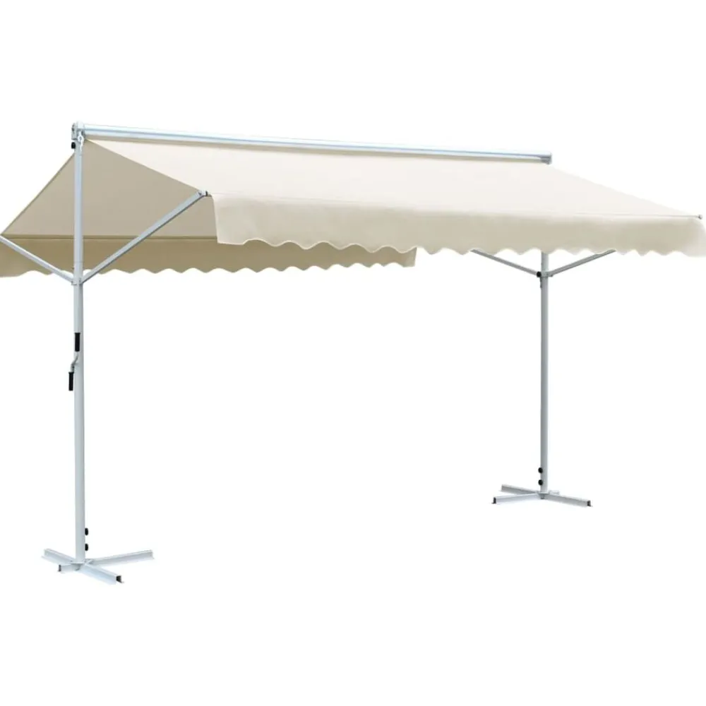 vidaXL Auvent sur pied 4x3 m Crème