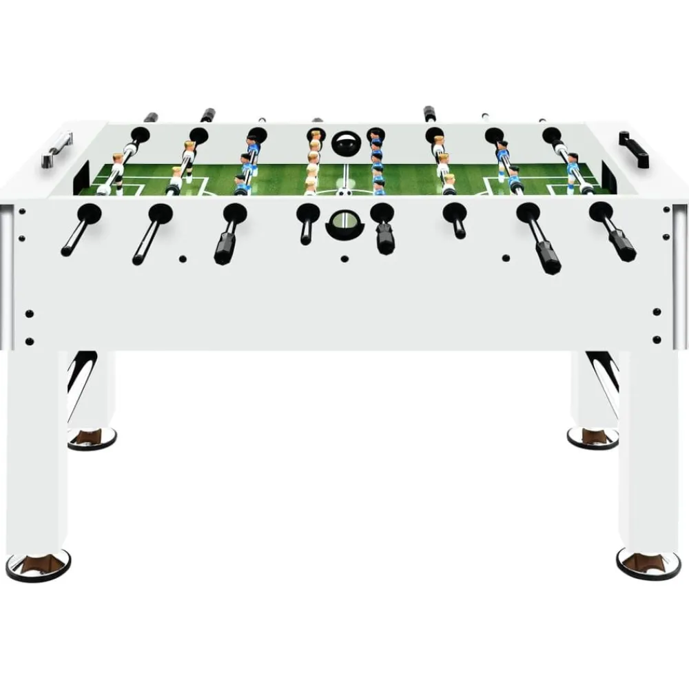 Jeux D'Intérieur-vidaXL Baby-foot Acier 60 kg 140x74,5x87,5 cm Blanc