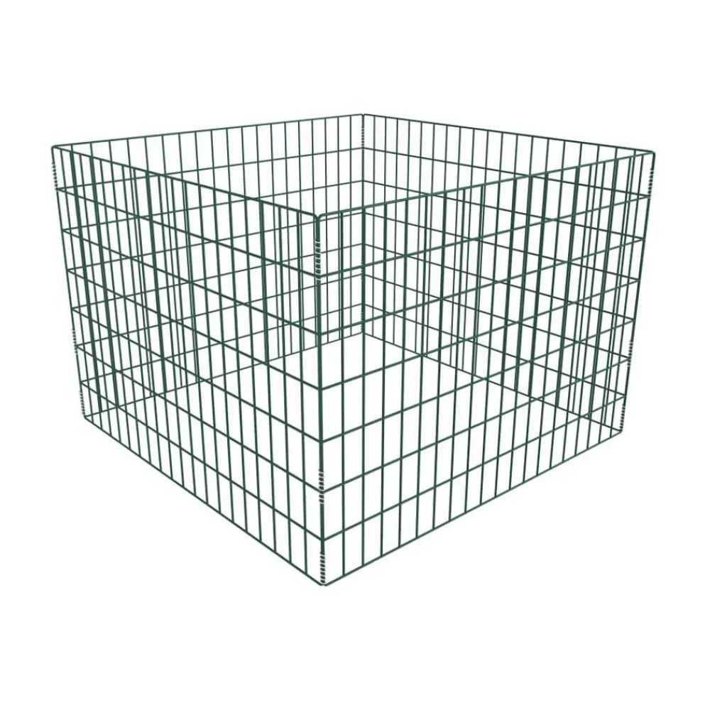 vidaXL Bac à compost carré en maille de jardin 100 x 100 x 70 cm