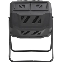 Pelouses & Jardins-vidaXL Bac à compost de jardin Noir 73x64x95 cm 160 L