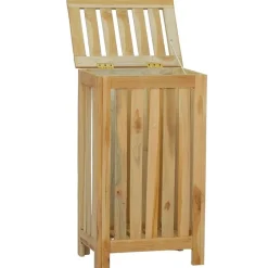 vidaXL Bac à linge 35x25x60 cm bois de teck massif