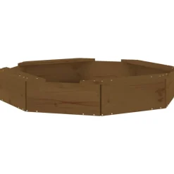Jeux De Plein Air-vidaXL Bac à sable avec sièges marron miel octogone bois de pin massif Pin marron miel