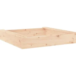 Jeux De Plein Air-vidaXL Bac à sable avec sièges carré bois de pin massif Pin naturel