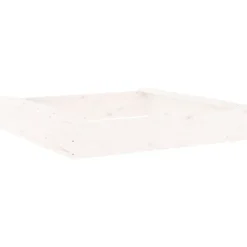 Jeux De Plein Air-vidaXL Bac à sable avec sièges blanc carré bois de pin massif Pin blanc