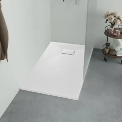 Plomberie-vidaXL Bac de douche SMC 80 x 80 cm Blanc