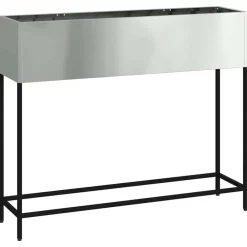 Pelouses & Jardins-vidaXL Bac de jardin surélevé Argent 100 x 26 x 82 cm Acier galvanisé