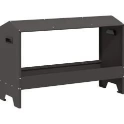 Articles Pour Animaux De Compagnie-vidaXL Bac de nourrissage pour poules 81 x 32 x 53,5 cm Noir