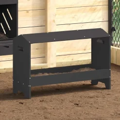 Articles Pour Animaux De Compagnie-vidaXL Bac de nourrissage pour poules 81 x 32 x 53,5 cm Noir