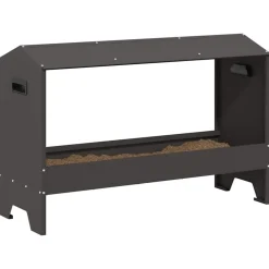 Articles Pour Animaux De Compagnie-vidaXL Bac de nourrissage pour poules 81 x 32 x 53,5 cm Noir