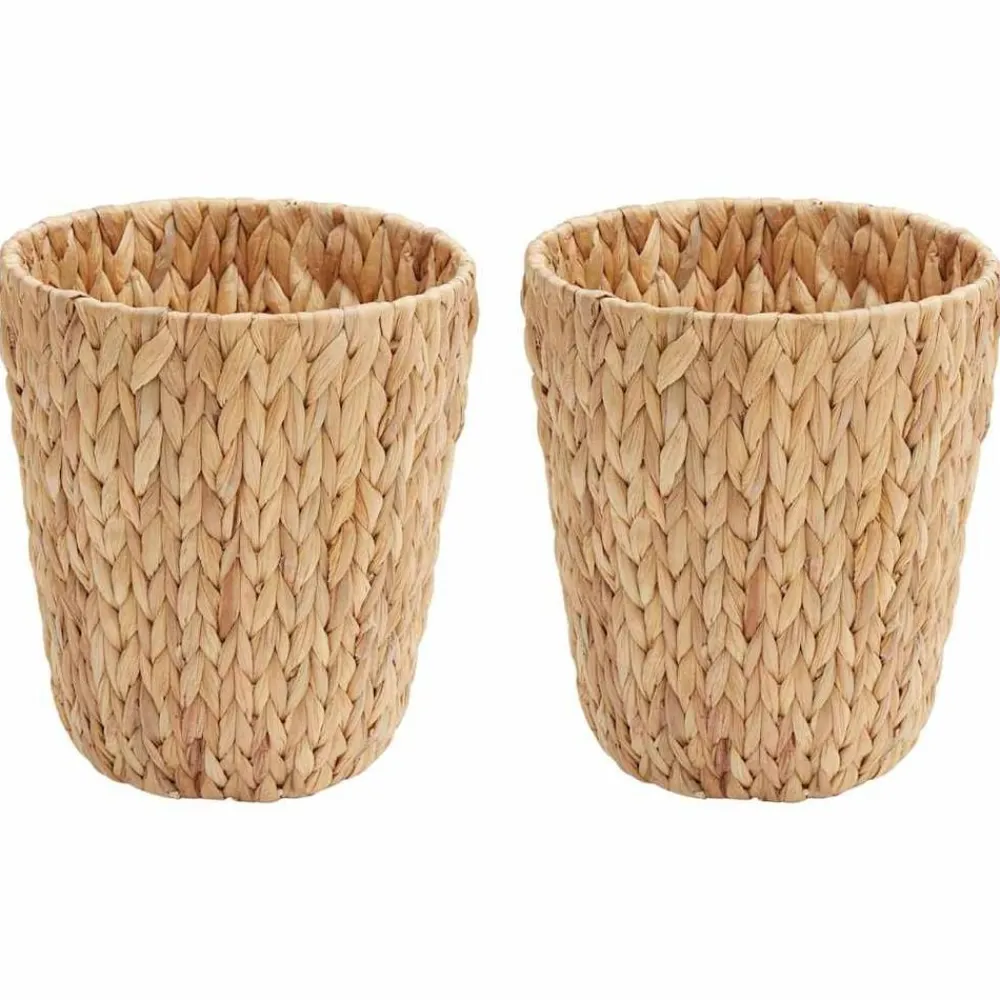 vidaXL Bacs à papier 2 pcs Naturel 26 x 26 x 29 cm Jacinthe d'eau