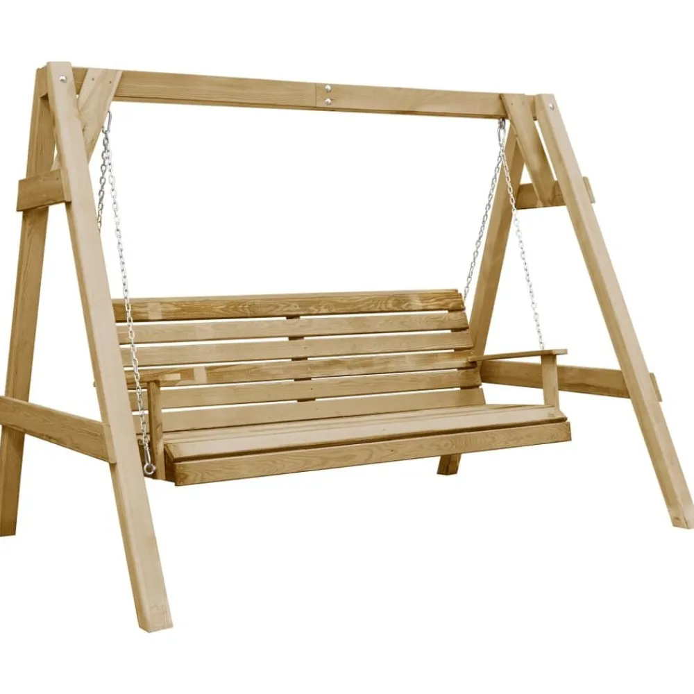Pelouses & Jardins-vidaXL Balancelle de jardin bois de pin imprégné 205x150x157 cm