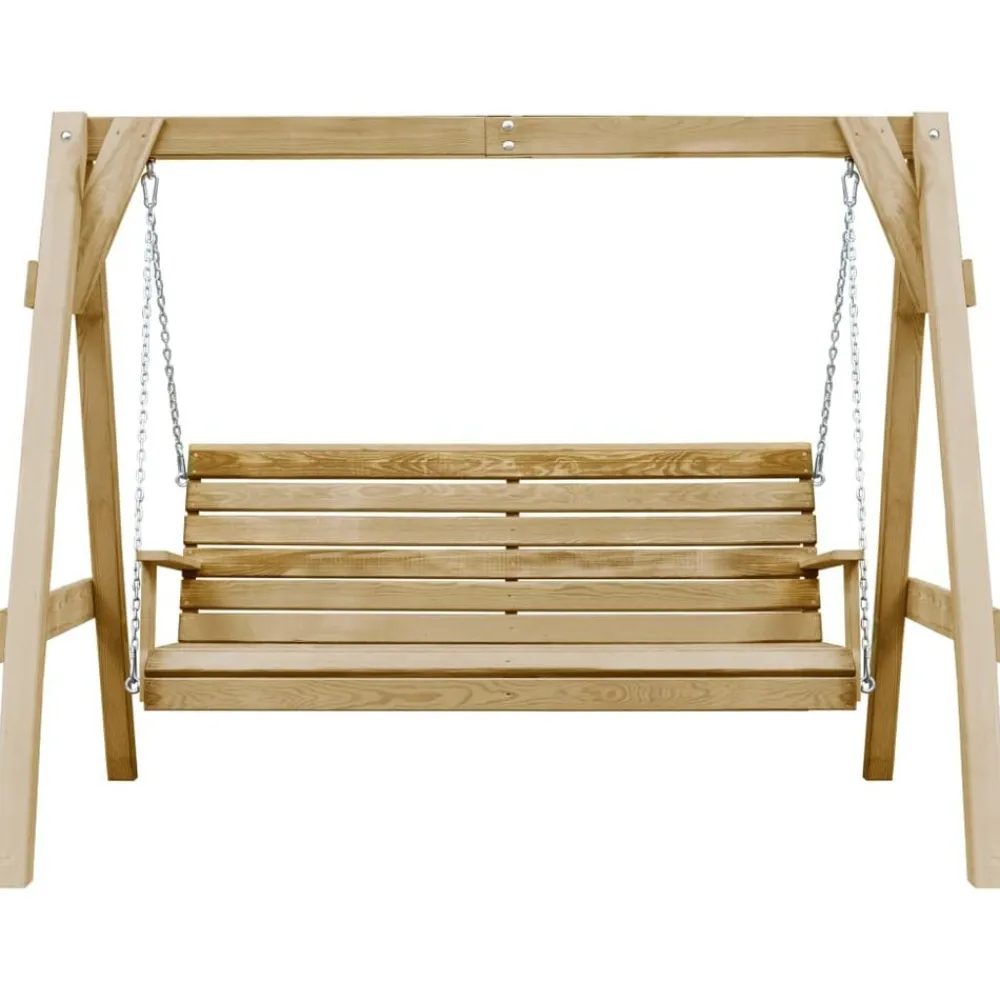 Pelouses & Jardins-vidaXL Balancelle de jardin bois de pin imprégné 205x150x157 cm