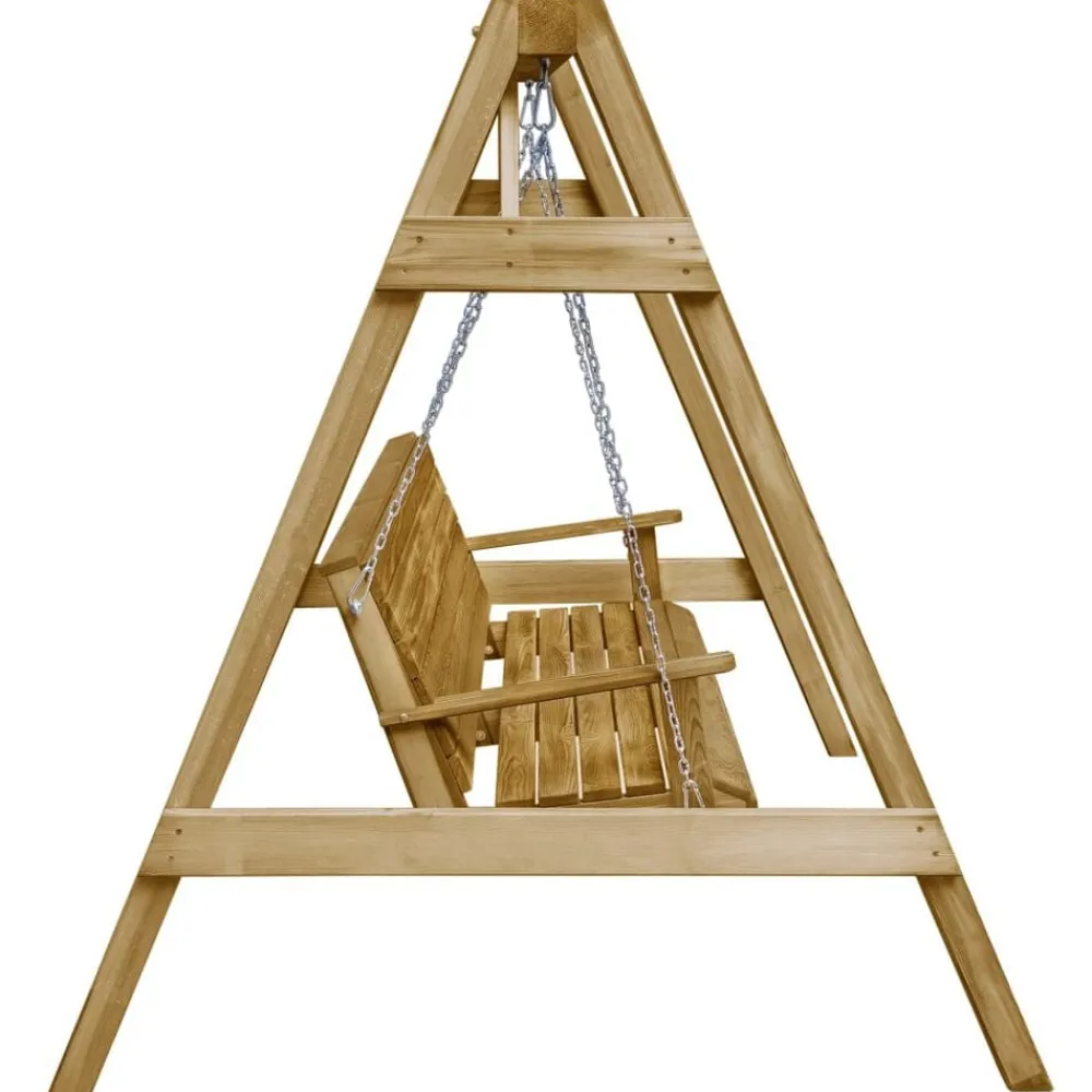 Pelouses & Jardins-vidaXL Balancelle de jardin bois de pin imprégné 205x150x157 cm