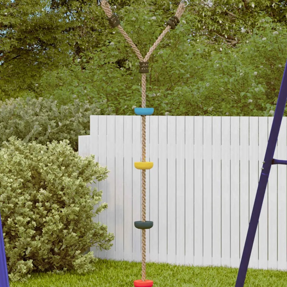 Jeux De Plein Air-vidaXL Balançoire à câble à disque d'enfants et 4 marches multicolore