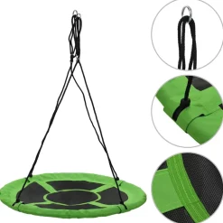 Jeux De Plein Air-vidaXL Balançoire 110 cm 100 kg Vert