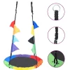 vidaXL Balançoire arc-en-ciel avec fanions 100 cm