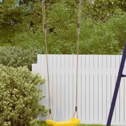 Jeux De Plein Air-vidaXL Balançoire d'extérieur d'enfants simple et corde réglable Jaune