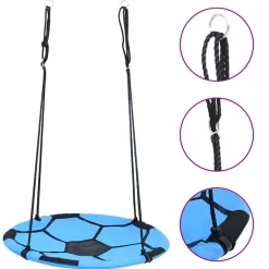 Jeux De Plein Air-vidaXL Balançoire nid d'oiseau Motif de ballon de foot 100 cm