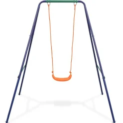 Jeux De Plein Air-vidaXL Balançoire simple 2-en-1 et balançoire pour tout-petits Orange
