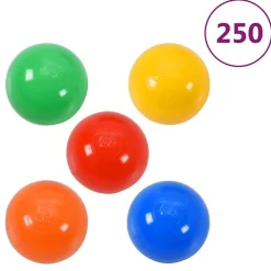 Jouets-vidaXL Balles de jeu 250 pcs Multicolore