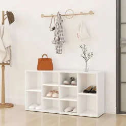 vidaXL Banc à chaussures 103x30x55 cm Bois d’ingénierie