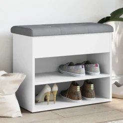 vidaXL Banc à chaussures 62x32x50 cm Bois d'ingénierie