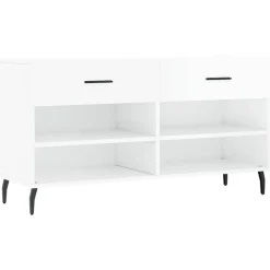 vidaXL Banc à chaussures 102x35x55 cm bois d'ingénierie