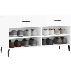 vidaXL Banc à chaussures 102x35x55 cm bois d'ingénierie