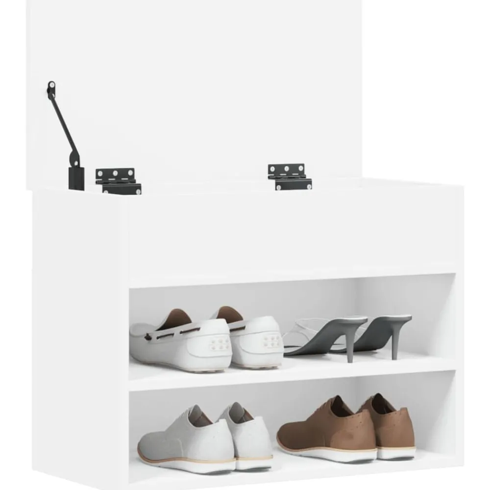 vidaXL Banc à chaussures 60x30x45 cm Bois d’ingénierie