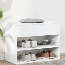 vidaXL Banc à chaussures 60x30x45 cm Bois d’ingénierie