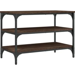 Bancs-vidaXL Banc à chaussures chêne marron 70x38,5x49 cm bois d'ingénierie Chêne marron