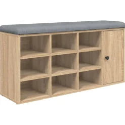 Bancs-vidaXL Banc à chaussures chêne sonoma 102x32x50 cm bois d'ingénierie Chêne sonoma