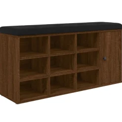 Bancs-vidaXL Banc à chaussures chêne marron 102x32x50 cm bois d'ingénierie Chêne marron