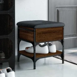 vidaXL Banc à chaussures chêne marron 42x42x45 cm bois d'ingénierie