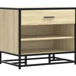 vidaXL Banc à chaussures chêne sonoma bois d'ingénierie et métal