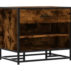 Bancs-vidaXL Banc à chaussures chêne fumé bois d'ingénierie et métal Chêne fumé