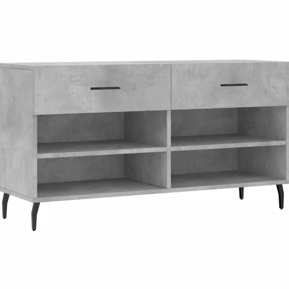 vidaXL Banc à chaussures 102x35x55 cm bois d'ingénierie