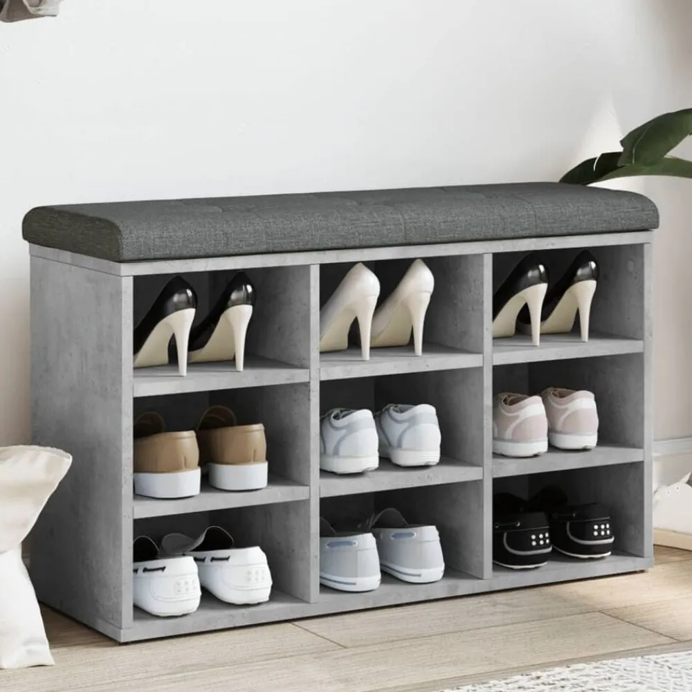 vidaXL Banc à chaussures 82x32x50 cm bois d'ingénierie